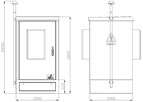 климата приложения оборудования антиржавейной краски 40U шкаф на открытом воздухе контролируемый