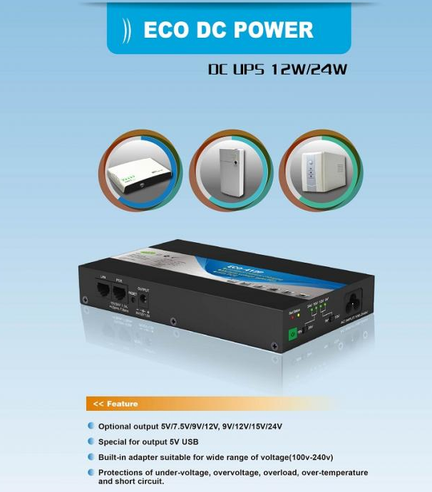 Мини UPS DC с перегрузкой/коротким замыканием предохранения от зарядного напряжения 100V-240V/над температурой/обратной полярностью длиной Lif