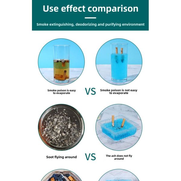 Portable Creative Crystal Disposable Ashtray Lazy No-Wash Anti-Odor Sand Extinguisher Wholesale Adhesive Paper Film