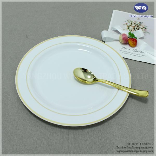 9 Inch Fancy Hot-Stamp Plate,Elegant 10.25 Inch Party Plate,Single Use Dinnerware,Good Price Factory Injection Plate