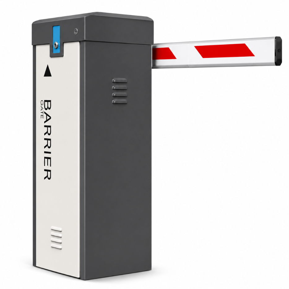 Commercial Parking Barrier Gate with Folding Boom Arm and Intelligent Vehicle Access Management