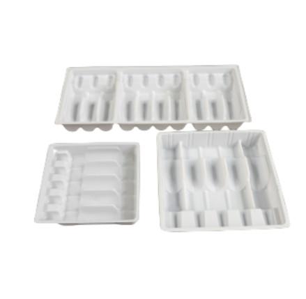 Blister líquido oral Agulha de água interna Blister branco bandeja de pó Agulha bandeja de plástico