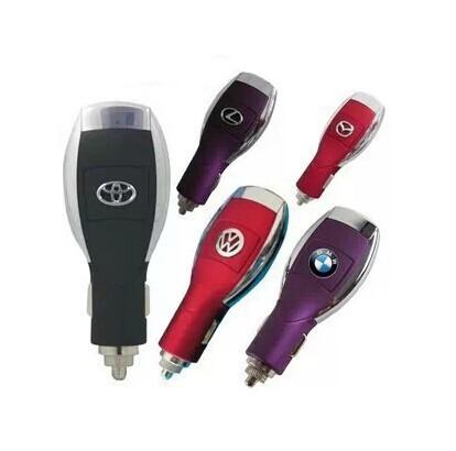 hot sale car logo USB charger/car phone charger/cell phone charger/dual USB car charger