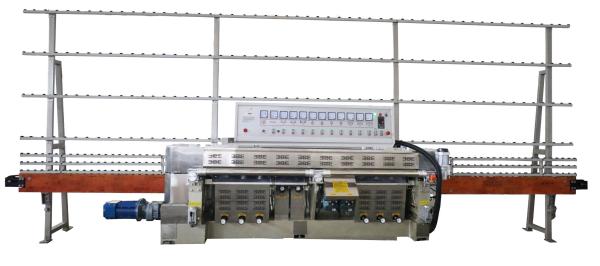 PLC Vertical Glass Edging Machine for Mirror Glass Polishing Max. Arris Width 2.5mm