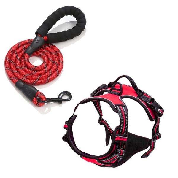 Durable Oxford Waterproof Harness Reflective Leash Bandana Outdoor Safety Custom Dog Adventure Kit