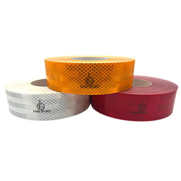 ECE 104 R ECE-104 Hi Vis Adesivo Micro Prismático Refletor Cintas de aviso de veículo de camião Marcação de segurança