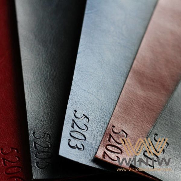 Smooth PU Synthetic Leather Material vegan leather polyurethane for Labels