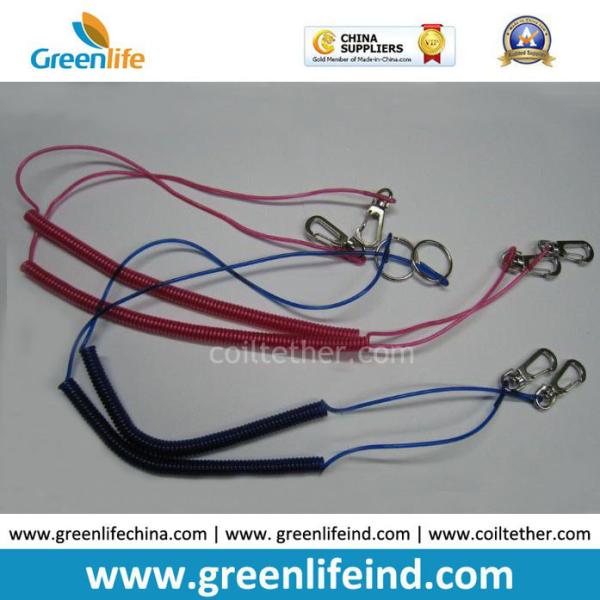 Promotional Colorful Wire Core Spiral Cord Fishing Tool Lanyard