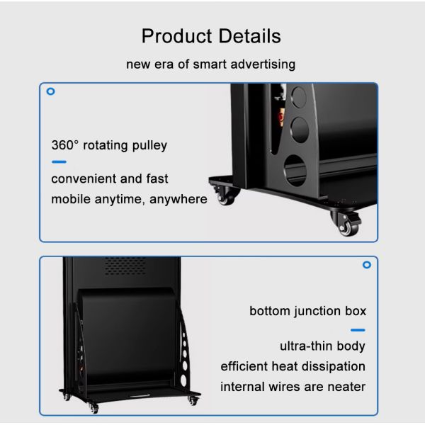 80 Inch P2.5 Spliceable LED Screen Foldable LED Digital Display Full Poster Screen