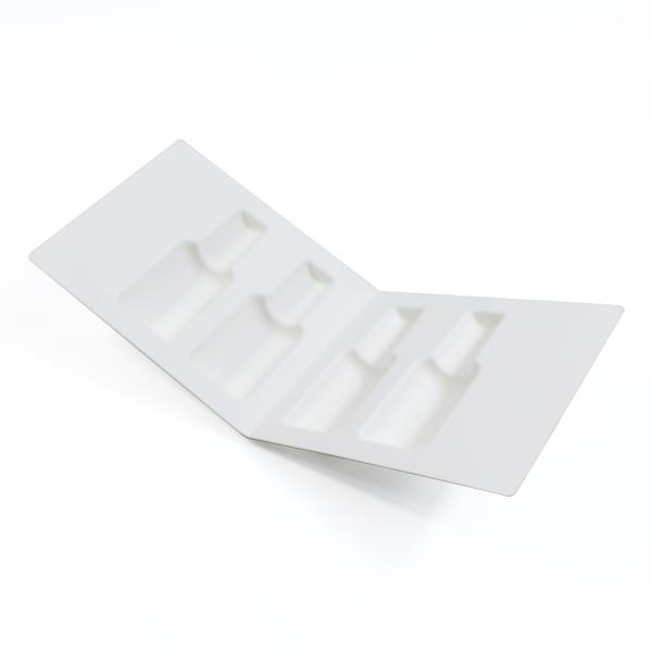 Biodegradable Luxury Cosmetics Set Paper Molded Pulp Tray Packaging Insert