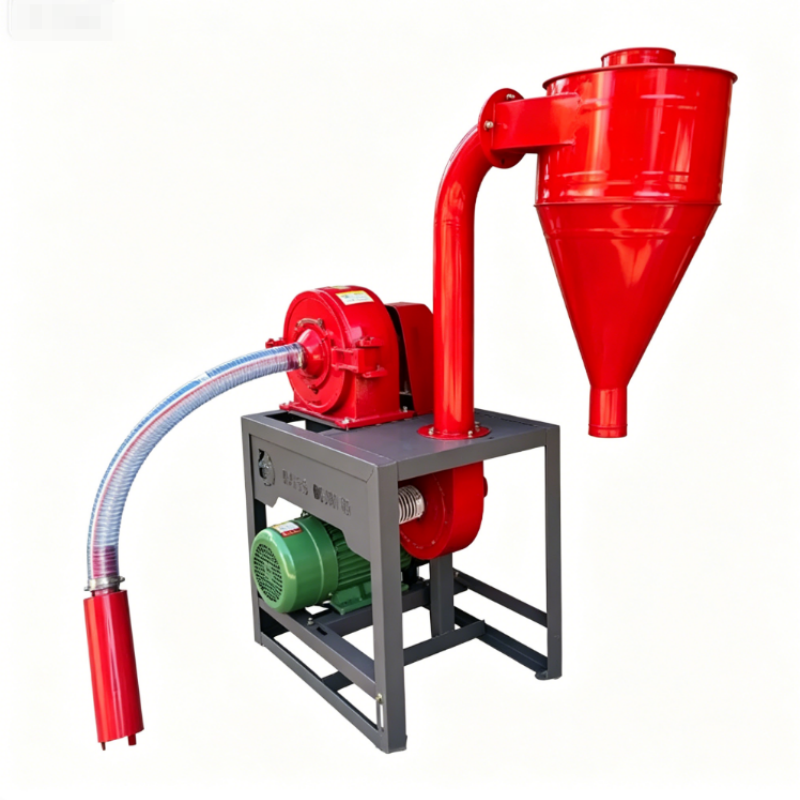 Steel Self Priming Crusher Grinder 200-700kg/h Capacity Grain Pulverizer Automatic Feeding Feed Grinding Machine