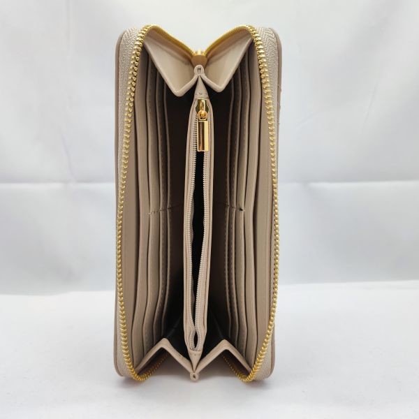 Женщины промелькивают девушек бумажника большой емкости дамы длиной морщат реальное кожаное WA02