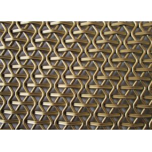 Spiral Stainless Steel Copper Woven Mesh For Curtain Walls, Hotel Facades, And Mall Decorative Screens