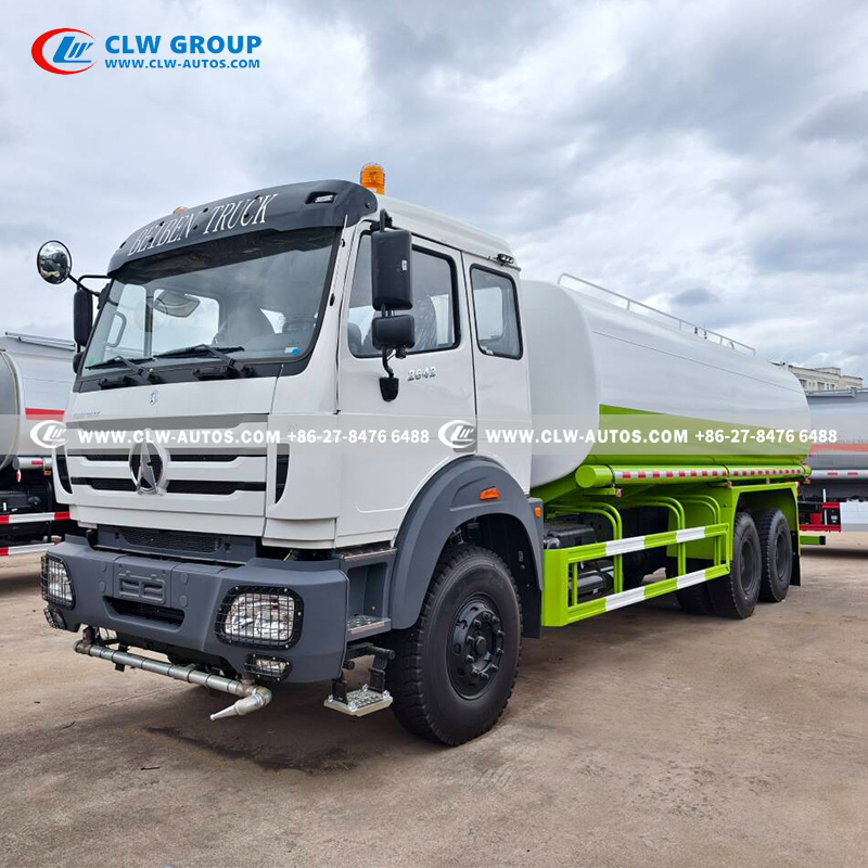 Beiben 6x4 20,000L Water Sprinkler Truck with WEICHAI 280-420HP Engine and Multi-Function Spraying System