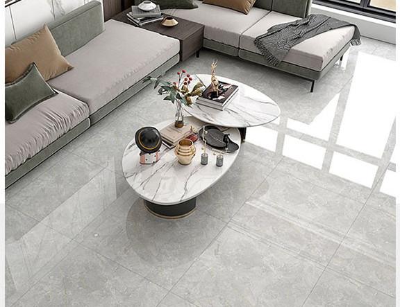 800x800mm Antibacterial Polished Porcelain Floor Tile Grey Gold