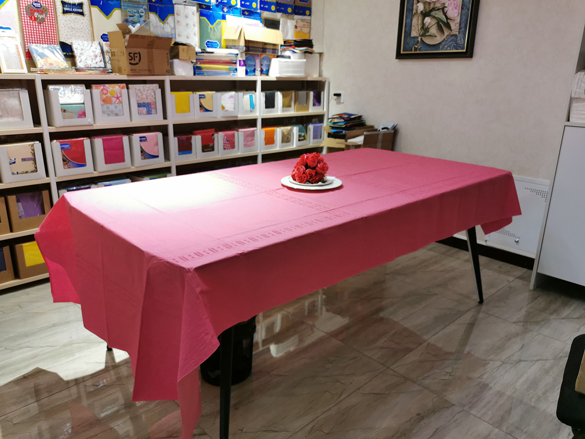 Embossed Patteren Premium Paper Tablecloth 54x108 Inch