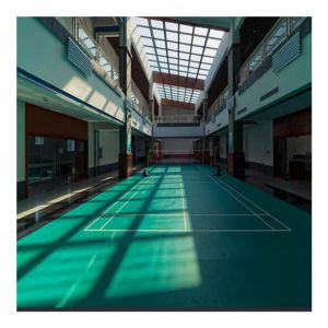 tapis en plastique de plancher de sport de badminton de PVC dans l'usine de fabrication de petit pain