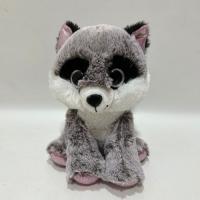2024 Nouvelle série Big Eyes Sitting Raccoon Plush Toy Fabrique d'audit BSCI