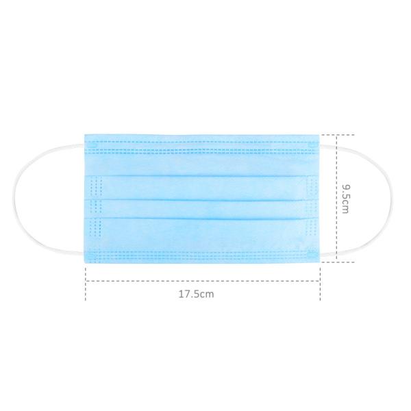 Soft Blue And White Disposable Surgical Face Mask High Breathability