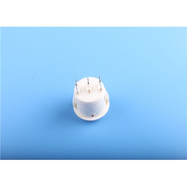 Small ON OFF Round Momentary Rocker Switch , White Micro Rocker Switch