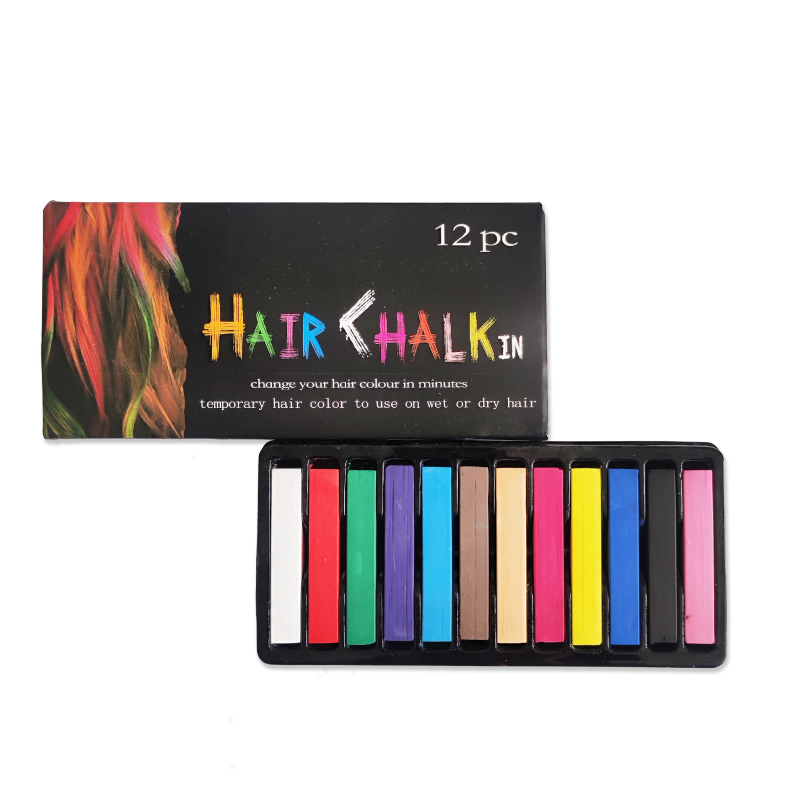 Hot selling OEM wholesale soft pastel multi-color 12pcs hair chalk pastel set for kids drawing