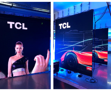 Two Sides Showing Indoor Fixed LED Screen P2.5 With Hanging Installation