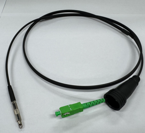 Pushable Pre-connector SC/APC Metal Connector  Fiber Patch Cord Black For Through The Duct And Wall FTTH