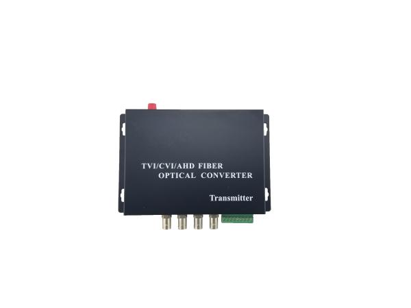 Holink 4-CH 720P 960P HDCVI/TVI/AHD Video Fiber Optic Transmitter With 1 Channel Reverse RS485 Data