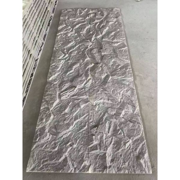 New Design Modern Big Slab PU Stone Wall Panels with Continuous Veins Eco-Friendly & Waterproof for Interior/Exterior Use