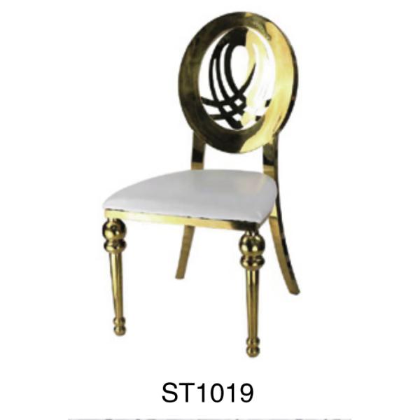 Cushioned Modern Hotel Furniture White Gold Chiavari Chair For Wedding Event Banquet