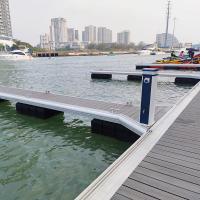 Doca de barco flutuante de liga de alumínio com acessórios opcionais