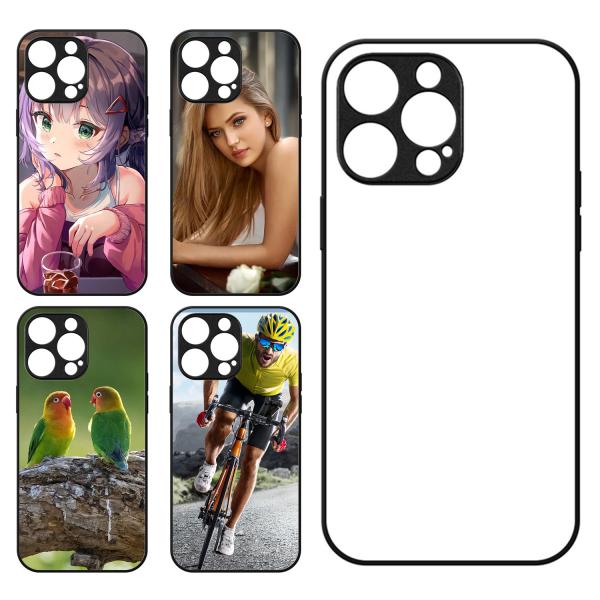 TPU Rubber Edge Phone Case Black / White / Transparent Cell Phone Sublimation Blanks