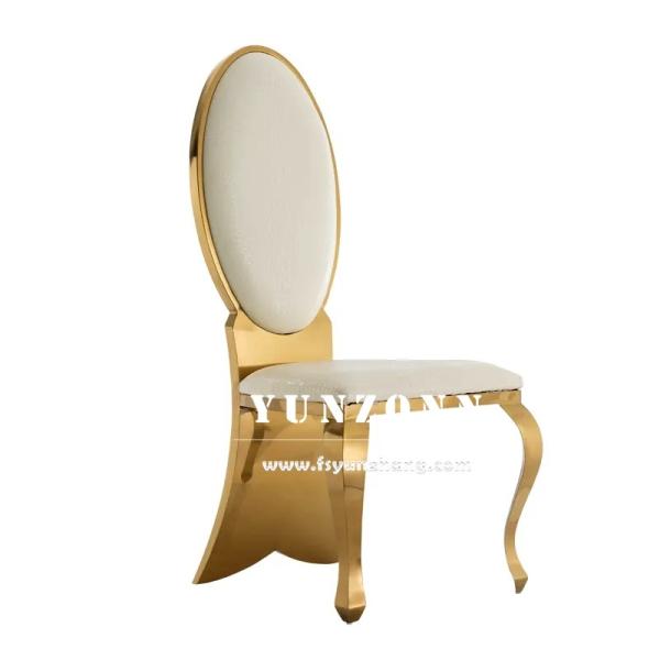 Fashion Fishtail Legs Wedding Chair Gold Stainless Steel Crystal Button Banquet Chair for Hotel Luxury Restaurant