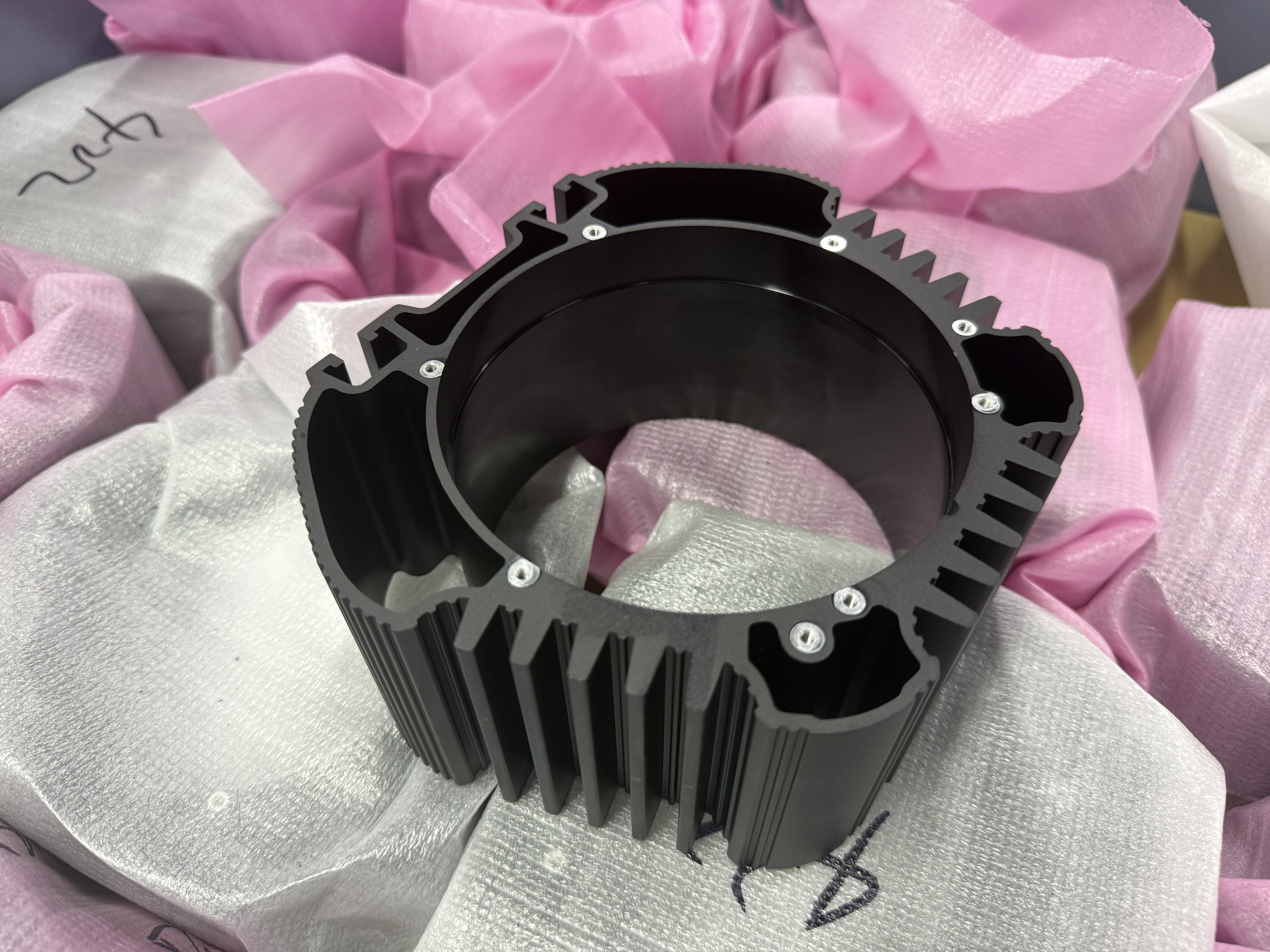 Custom 6063 Aluminum Heat Sink Extrusion Profile OEM CNC Machining Anodized Industrial Heatsink Manufacturer