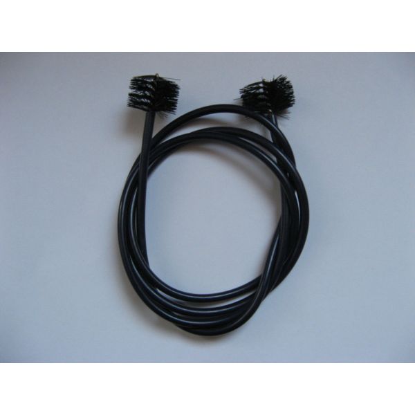 Durable Double Ended Trumpet Snake Brush 0.15mm Bristle Size For Instrument Cleaning