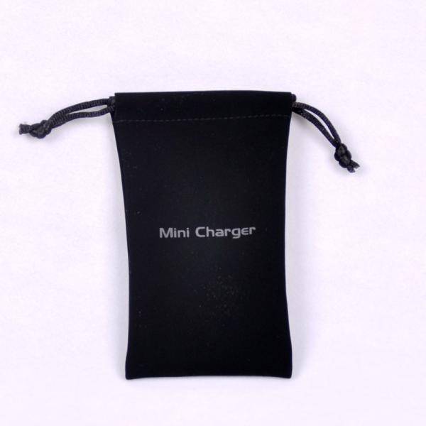 Silkscreen Biodegradable Drawstring Pouch Bags Small Custom PU Leather Nanometer