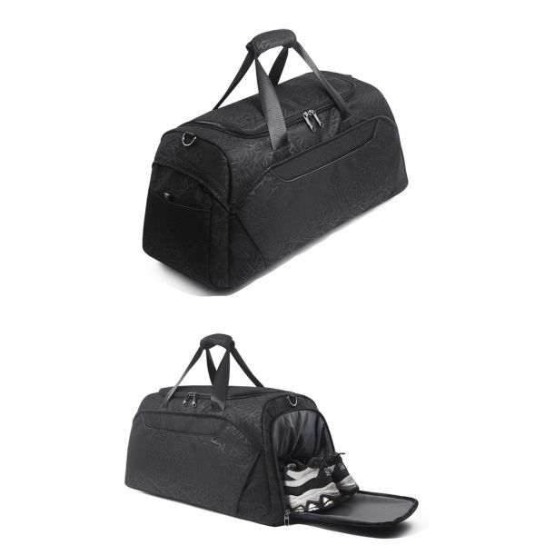 Black Crossbody 55L Duffle Bag Travel Luggage Handbag 1.1KG