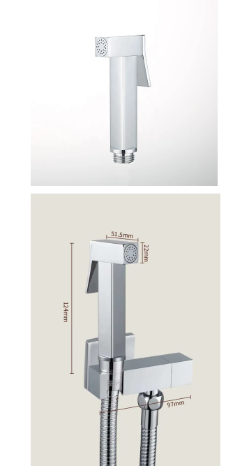 Легкосерый латунный ручной бидетный распылитель для устойчивых горячих и холодных ванных комнат