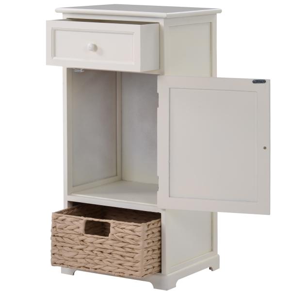 Vintage branco 12.5lbs 33 estilo do acento da cesta de TableWith do fim da sala de visitas de H