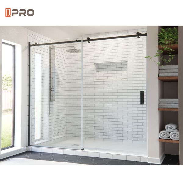 household Double Glazed White Aluminum Glass Sliding Doors Security
