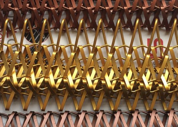 metal de 36m para tecer o fio espiral Mesh Conveyor Decoration Facade
