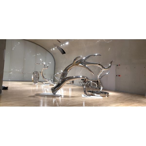 Colorful painted stainless steel statue sculptures ,customized art statue,Stainless steel sculpture supplier