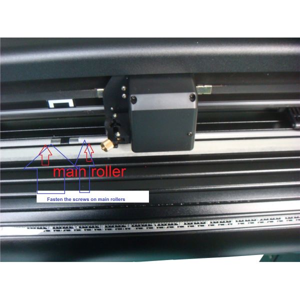 630mm Black Sign Cutter Plotter Aluminum Roller Sticker Cutting Machine With Step Motor