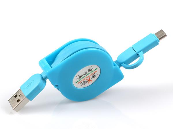 Super Heavy 2 In 1 High Speed USB Cable , 8 Pin Samrtphone USB Extension Wire