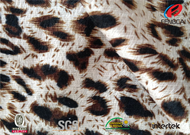 Ткань/животное бархата 100% полиэстер напечатали ткань бархата Фаукс весь цвет доступный