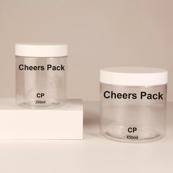 Jarrones de plástico PET transparentes de grado alimenticio con cerraduras de tornillo