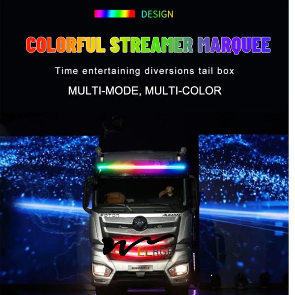 DC24V RGB Caminhão Lâmpadas de Faixa LED Veículo Lâmpadas de Trabalho LED Veículo de Emergência Lâmpadas de Faixa LED