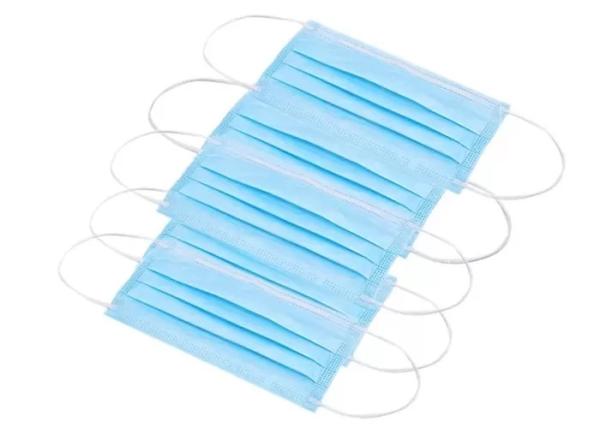 Individual Disposable 3 Ply Face Mask Dust Respirator Fluid Resistant