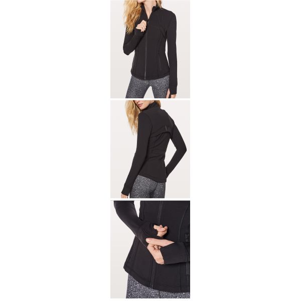 Атлетическая йога отверстия большого пальца руки куртки йоги женщин спортзала 300gsm промелькивает вверх куртку спортзала