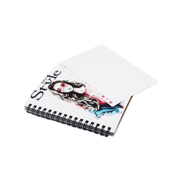 Cuaderno de espiral de sublimación PET en blanco para impresión a doble cara, cuaderno de bricolaje con encuadernación en espiral personalizada
